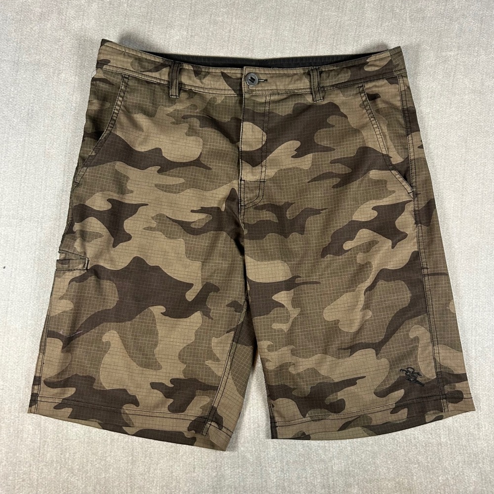 Dahui Hybrid Shorts Mens 34 Camo Ripstop Board Shorts Camouflage Cargo Surf